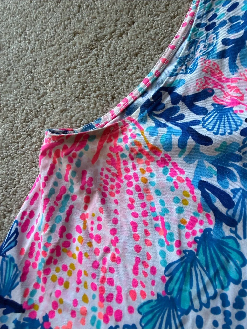Lily Pulitzer Blue & Pink Floral Sundress small - Picture 7 of 8